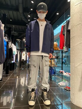 「11 by Boris Bidjan Saberi （ ボリスビジャンサベリ）の11byBorisBidjanSaberi/イレブンバイボリスビジャンサベリ/CAP 39THIRTY/キャップ/ニューエラキャップ（キャップ）」を使った、𝐊𝐚𝐢𝐭𝐨さん（メンズ・180cm）の夏コーディネート