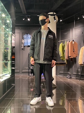 「MONCLER（モンクレール）のアイテム（ナイロンジャケット）」を使った、𝐊𝐚𝐢𝐭𝐨さん（メンズ・180cm）の秋コーディネート
