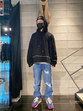 「DANKE SCHON（ダンケシェーン）のアイテム（パーカー）」を使った、𝐊𝐚𝐢𝐭𝐨さん（メンズ・180cm）の春コーディネート
