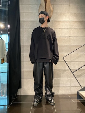 「DANKE SCHON（ダンケシェーン）のアイテム（スウェット）」を使った、𝐊𝐚𝐢𝐭𝐨さん（メンズ・180cm）の春コーディネート
