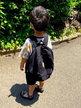 「devirock（デビロック）のアイテム（バッグ）」を使った、HARUNAさん（キッズ・100cm）の夏コーディネート