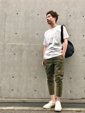 「5351 POUR LES HOMMES（ゴーサンゴーイチプールオム）のアイテム（バッグ）」を使った、OMIさん（メンズ・180cm）の夏コーディネート