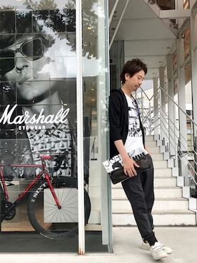 「Marshall（マーシャル）のアイテム」を使った、OMIさん（メンズ・180cm）の夏コーディネート
