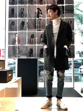 「Marshall（マーシャル）のアイテム」を使った、OMIさん（メンズ・180cm）の秋コーディネート