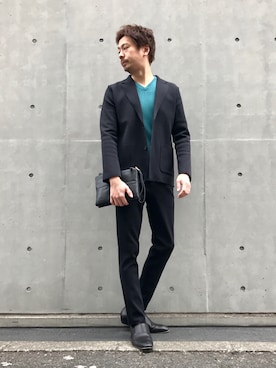 「5351 POUR LES HOMMES（ゴーサンゴーイチプールオム）のアイテム（バッグ）」を使った、OMIさん（メンズ・180cm）の春コーディネート