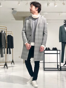 「チェスター」｜「アイテム（その他）」を使った、OMIさん（メンズ・180cm）の冬コーディネート