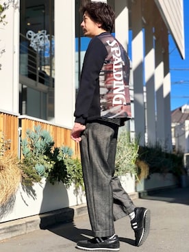 「SPALDING（スポルディング）のアイテム」を使った、OMIさん（メンズ・180cm）の冬コーディネート