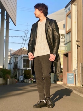 「CITIZEN（シチズン）のアイテム」を使った、OMIさん（メンズ・180cm）の冬コーディネート