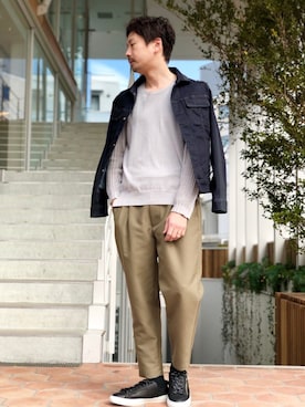 「buddy（バディ）のアイテム（スニーカー）」を使った、OMIさん（メンズ・180cm）の春コーディネート