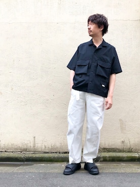 「LEMAIRE（ルメール）のアイテム」を使った、OMIさん（メンズ・180cm）の夏コーディネート