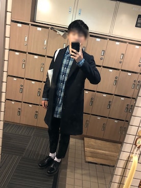 「Ralph Lauren」｜「アイテム（チェスターコート）」を使った、ShiNoさん（メンズ・172cm）の冬コーディネート