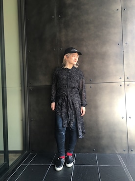 「ボーイフレンドデニム」｜「アイテム（スリッポン）」を使った、negiさん（レディース・159cm）の夏コーディネート