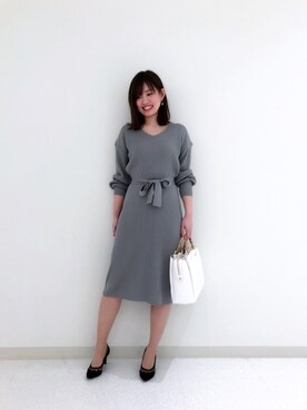 「BSTR」｜「アイテム（ワンピース/ドレス）」を使った、CHIEさん（レディース・165cm）の冬コーディネート