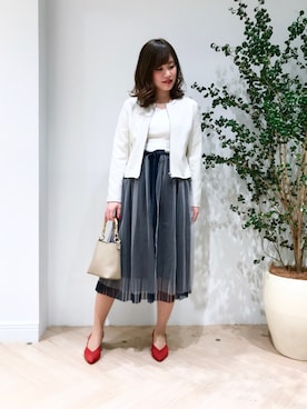 「BSTR」｜「アイテム（ジャケット/アウター）」を使った、CHIEさん（レディース・165cm）の春コーディネート