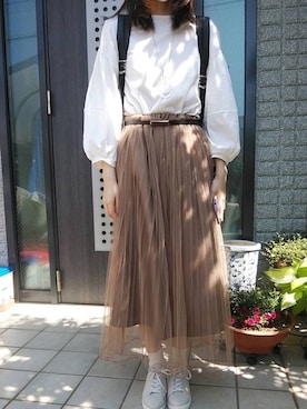 「FUN.TRINITY（ファン トリニティー）のアイテム」を使った、るん☆さん（レディース・153cm）の春コーディネート