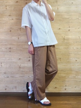 「URBAN RESEARCH（アーバンリサーチ）のアイテム（サンダル）」を使った、c-ki  さん（メンズ・172cm）の夏コーディネート