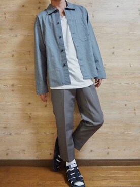 「MHL.」｜「アイテム（アクセサリー）」を使った、c-ki  さん（メンズ・172cm）の秋コーディネート