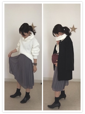 「La TOTALITE（ラトータリテ）のアイテム（ピーコート）」を使った、Calm-seaさん（レディース・153cm）の冬コーディネート