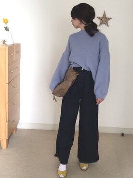 「URBAN RESEARCH（アーバンリサーチ）のアイテム（ピアス（両耳用））」を使った、Calm-seaさん（レディース・153cm）の冬コーディネート