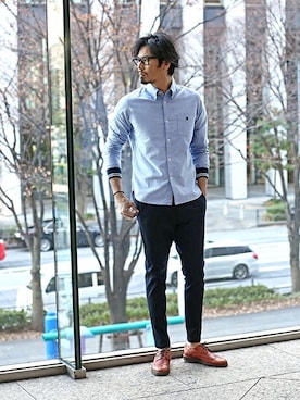 「リブ　」｜JEEさん（メンズ・182cm）の冬コーディネート
