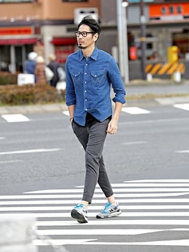 「ジョガーパンツ」｜JEEさん（メンズ・182cm）の春コーディネート