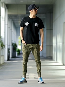 「The DUFFER of ST.GEORGE（ザダファーオブセントジョージ）のアイテム」を使った、JEEさん（メンズ・182cm）の夏コーディネート