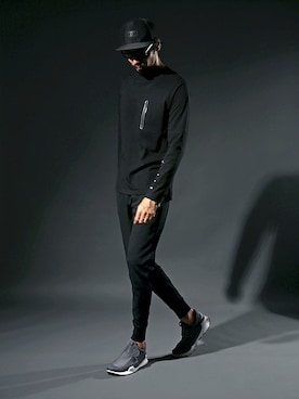 「ポケットＴシャツ」｜「アイテム（キャップ）」を使った、JEEさん（メンズ・182cm）の夏コーディネート