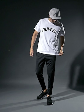 「The DUFFER of ST.GEORGE（ザダファーオブセントジョージ）のアイテム（キャップ）」を使った、JEEさん（メンズ・182cm）の夏コーディネート