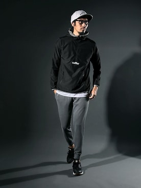 「The DUFFER of ST.GEORGE（ザダファーオブセントジョージ）のアイテム（ナイロンジャケット）」を使った、JEEさん（メンズ・182cm）の秋コーディネート