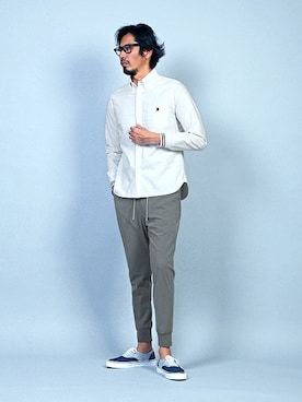 「リブ　」｜JEEさん（メンズ・182cm）の冬コーディネート