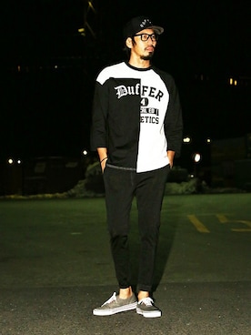 「ジョガーパンツ」｜JEEさん（メンズ・182cm）の冬コーディネート