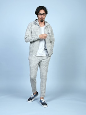 Champion×DUFFER ラップエアースウェットパンツ The DUFFER of （ザダファーオブセントジョージ）の「〔BLACK