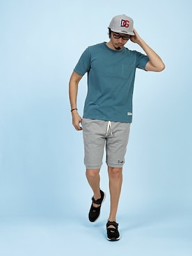 「The DUFFER of ST.GEORGE（ザダファーオブセントジョージ）のアイテム（キャップ）」を使った、JEEさん（メンズ・182cm）の夏コーディネート