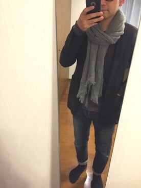 「theory（セオリー）のアイテム（テーラードジャケット）」を使った、YasActさん（メンズ・171cm）の春コーディネート