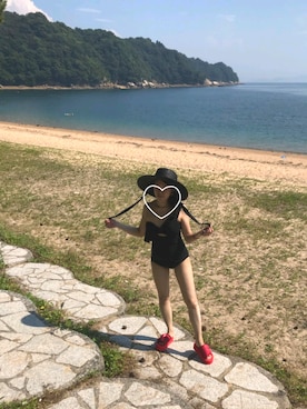 「水着スタイル」｜「アイテム（帽子）」を使った、☺S☺さん（レディース・157cm）の夏コーディネート