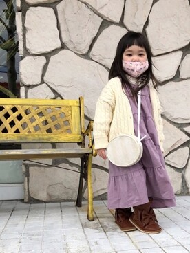 「おんなのこコーデ」｜「アイテム（ブーツ）」を使った、Maa&Yuuさん（キッズ・100cm）の春コーディネート