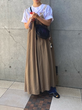 「CHAMULA（チャムラ）のアイテム」を使った、YUKAさん（レディース・154cm）の春コーディネート