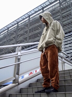 「秋のカフェオレコーデ」｜「アイテム（その他アウター）」を使った、工藤さん（メンズ・170cm）の夏コーディネート