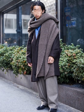 「BASISBROEK（バシスブルック）のアイテム（その他アウター）」を使った、工藤さん（メンズ・170cm）の秋コーディネート