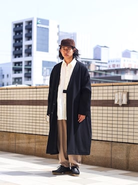 「BASISBROEK（バシスブルック）のアイテム（その他シューズ）」を使った、工藤さん（メンズ・170cm）の春コーディネート
