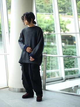 「O project（オープロジェクト）のアイテム（パンツ）」を使った、工藤さん（メンズ・170cm）の秋コーディネート