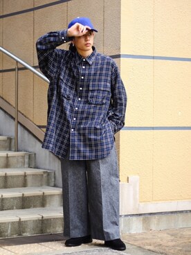 「NEZU YOHINTEN」｜工藤さん（メンズ・170cm）の秋コーディネート