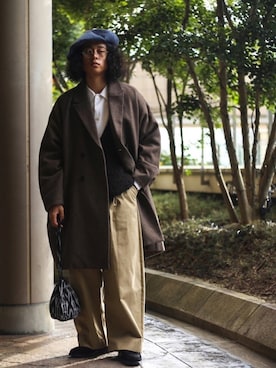 「BASISBROEK（バシスブルック）のアイテム（その他アウター）」を使った、工藤さん（メンズ・170cm）の秋コーディネート