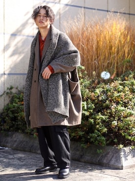 「O project（オープロジェクト）のアイテム（パンツ）」を使った、工藤さん（メンズ・170cm）の秋コーディネート