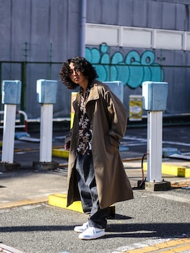 「O project（オープロジェクト）のアイテム（パンツ）」を使った、工藤さん（メンズ・170cm）の冬コーディネート