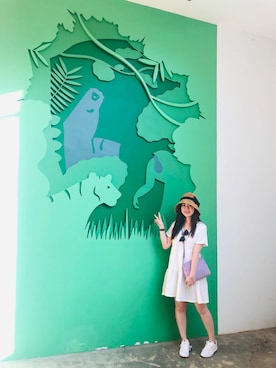 「PULL&BEAR（プルアンドベア）のアイテム（ワンピース/ドレス）」を使った、劉小可さん（レディース・160cm）の夏コーディネート