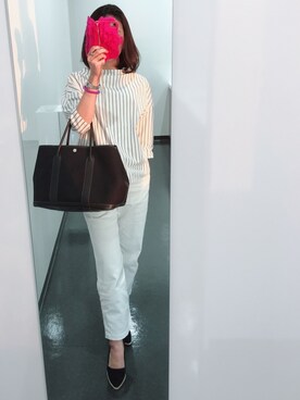 「Boisson Chocolat（ボワソンショコラ）のアイテム」を使った、minokinocoさん（レディース・155cm）の春コーディネート