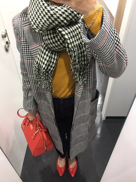 「UNIQLO（ユニクロ）のエクストラファインメリノリブタートルネックセーター（長袖）（ニット/セーター）」を使った、minokinocoさん（レディース・155cm）の秋コーディネート