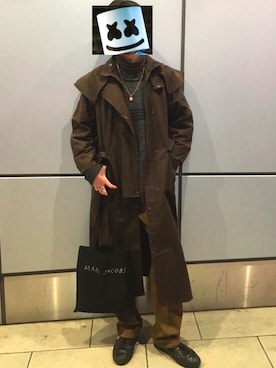 「Marc by Marc Jacobs（マークバイマークジェイコブス）のアイテム（トートバッグ）」を使った、ryoootaさん（メンズ・178cm）の冬コーディネート