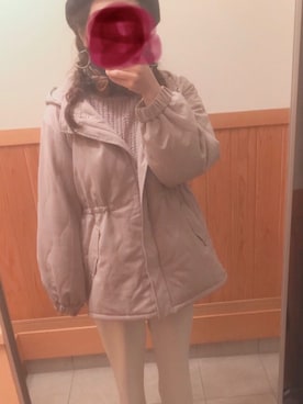 「ピンクベージュ」｜「アイテム（その他アウター）」を使った、あっちさん（レディース・152cm）の冬コーディネート